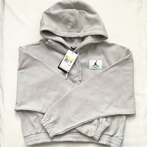 Jordan Essentials Women's Fleece Hoodie in Light Iron Ore